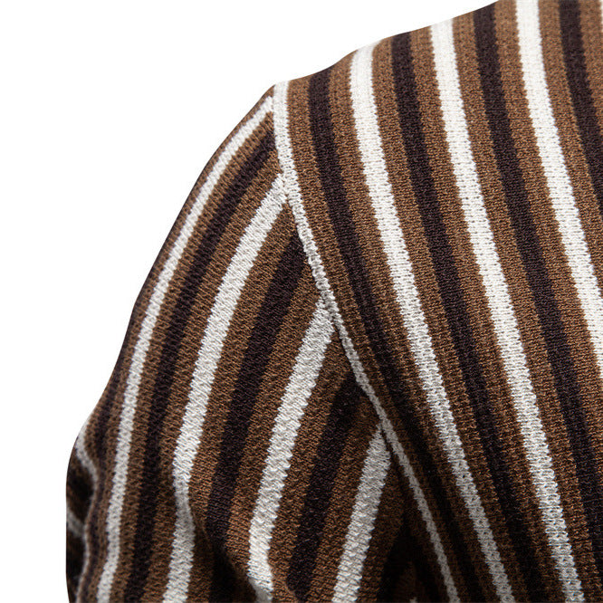 SOREN | Knit Stripe Polo – Slim Fit Short Sleeve Summer Shirt