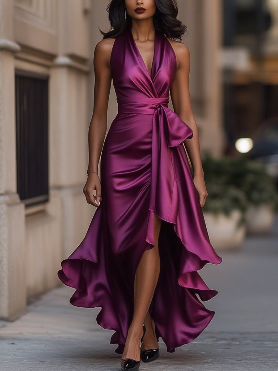 AMELYA | Evening Wrap Maxi Dress