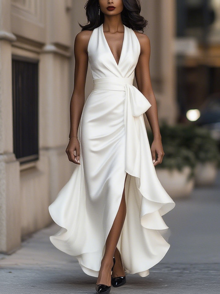 AMELYA | Evening Wrap Maxi Dress