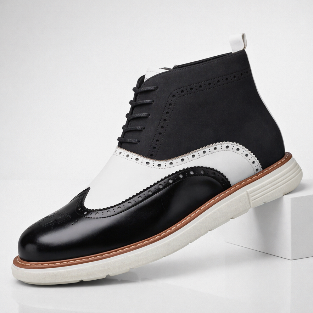 Hampton Lane Leather Brogue Boots