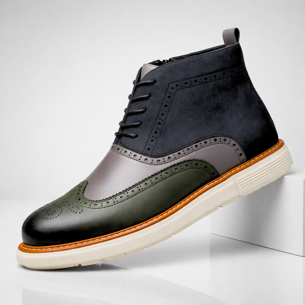 Hampton Lane Leather Brogue Boots