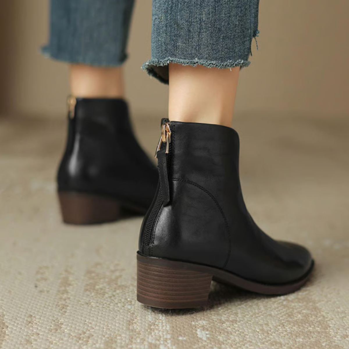 ELISE | Low-Heel Luxury Ankle Boots