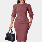 CLAUDINE BLOOM | Refined Ruffle Midi Dress