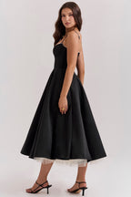 MADEMOISELLE | Black Tulle Midi Dress