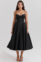 MADEMOISELLE | Black Tulle Midi Dress