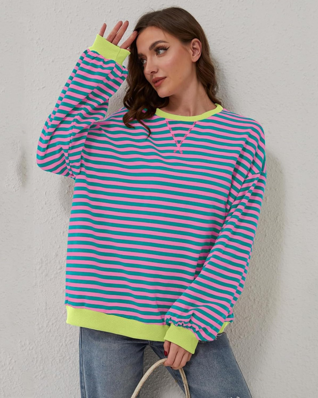 ROXANNE | Striped Oversized Sweatshirt