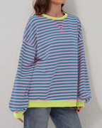 ROXANNE | Striped Oversized Sweatshirt