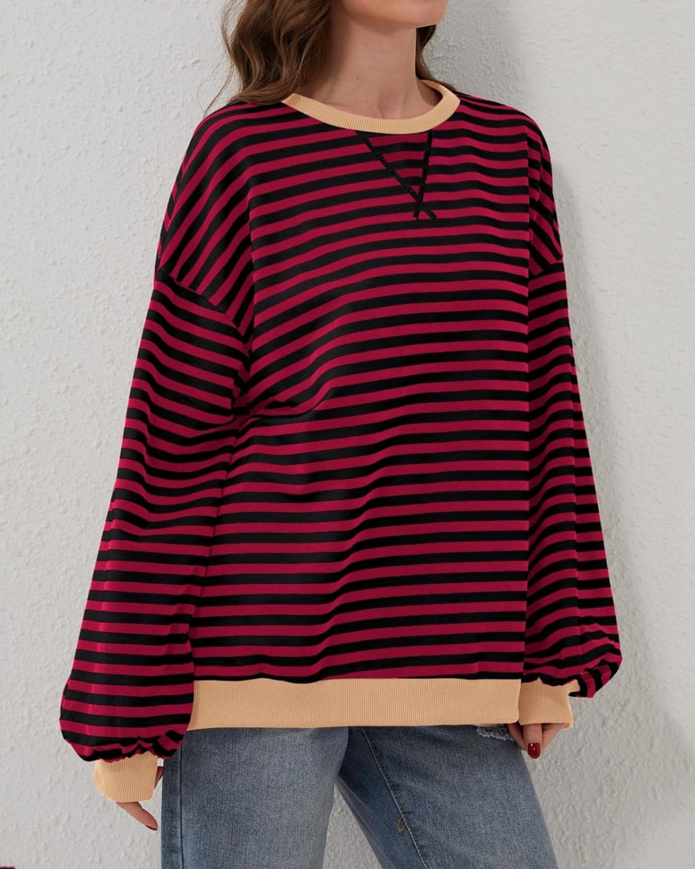 ROXANNE | Striped Oversized Sweatshirt