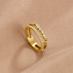 18K Gold Mia Crystal Ring