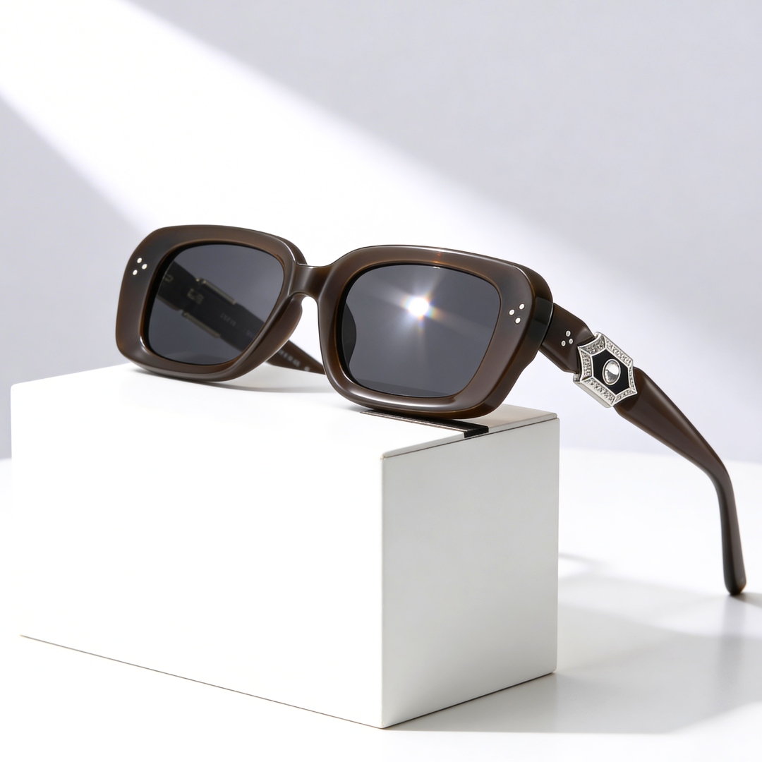 SYDNEY GEM | Rhinestone Oversized Square Sunglasses | UV400