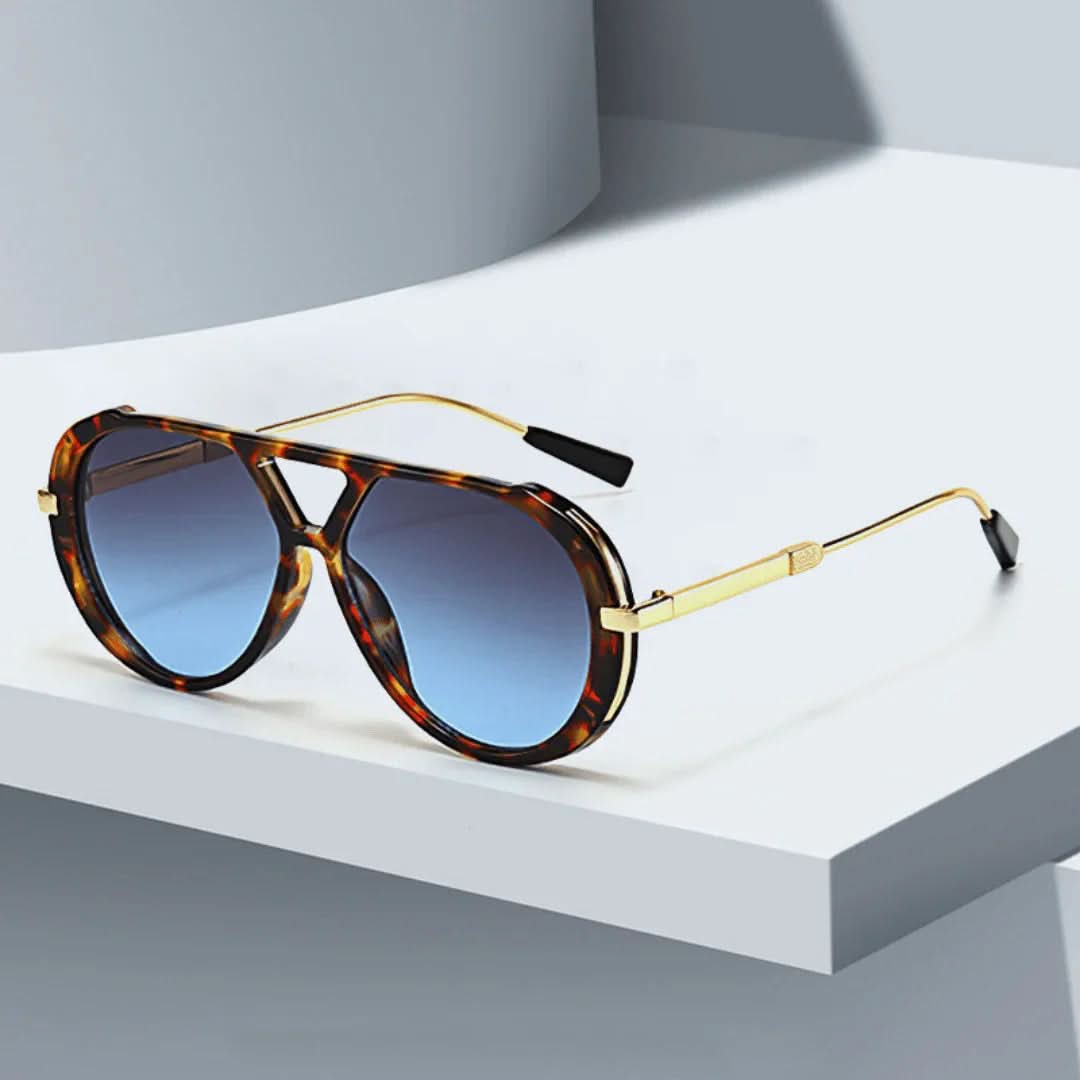 PRIMAL SAVAGE | Tiger Stripe Aviator Sunglasses | UV400 Gold