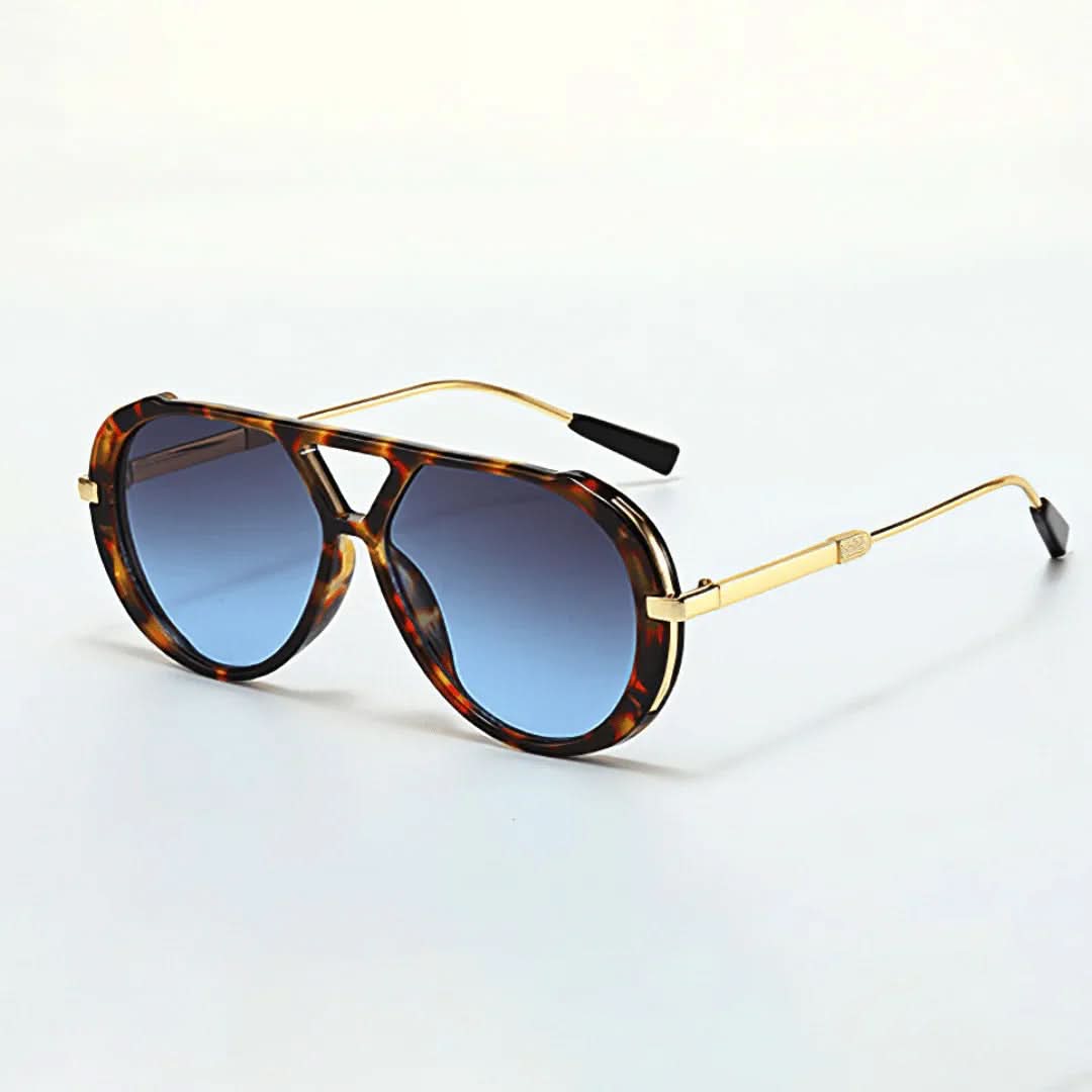 PRIMAL SAVAGE | Tiger Stripe Aviator Sunglasses | UV400 Gold