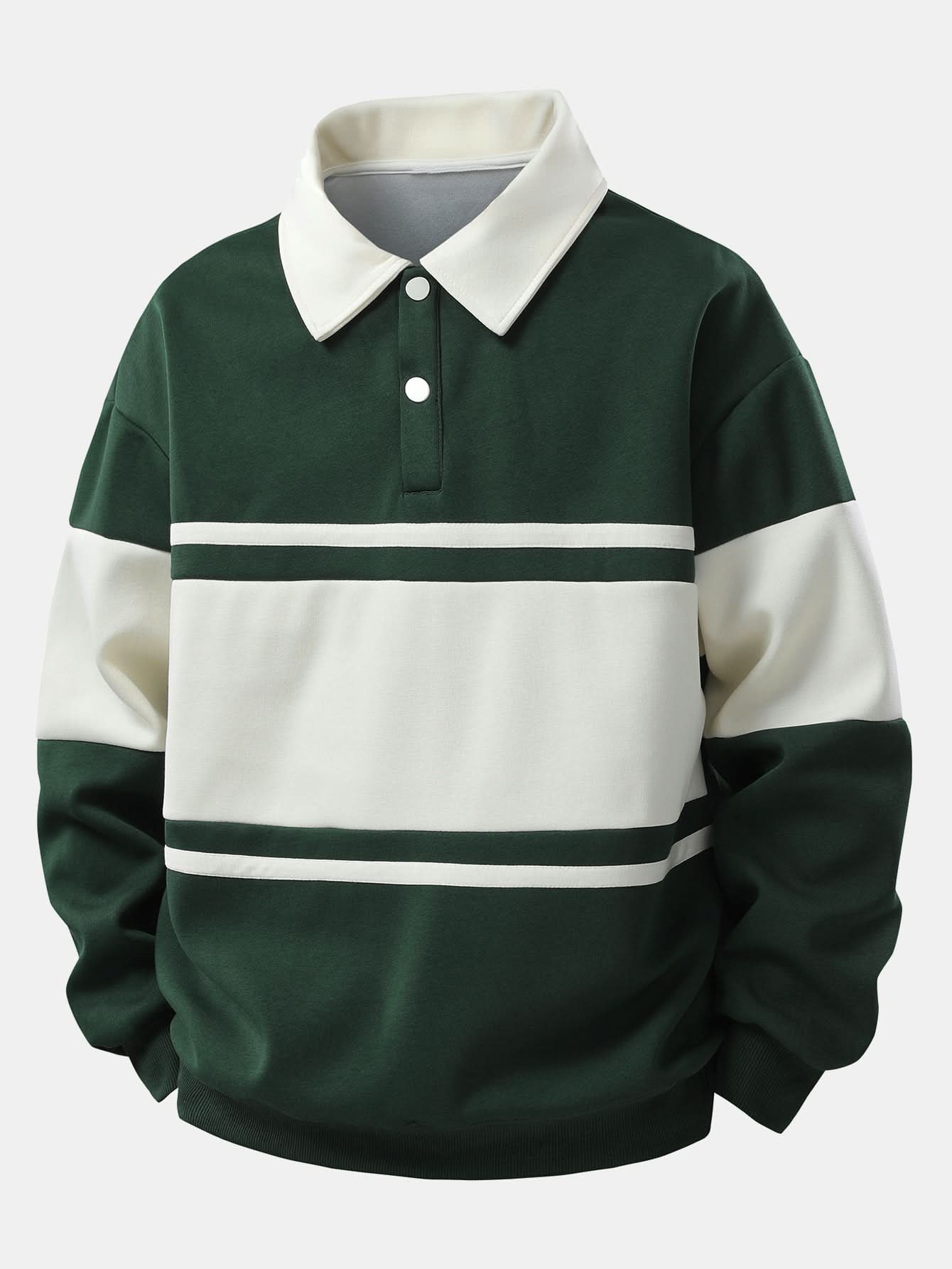 MILES | Refined Striped Polo Sweatshirt
