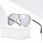 DAHLIA SHIELD | Shield Gradient Aviator Sunglasses | UV400 Gold