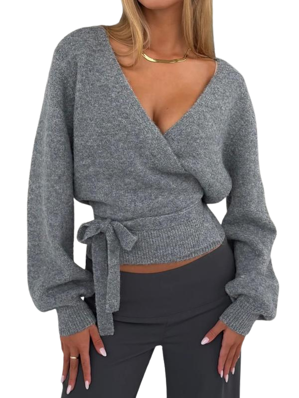 INGRID | Women’s V-Neck Knit Cardigan Long Sleeve Fall & Winter Sweater