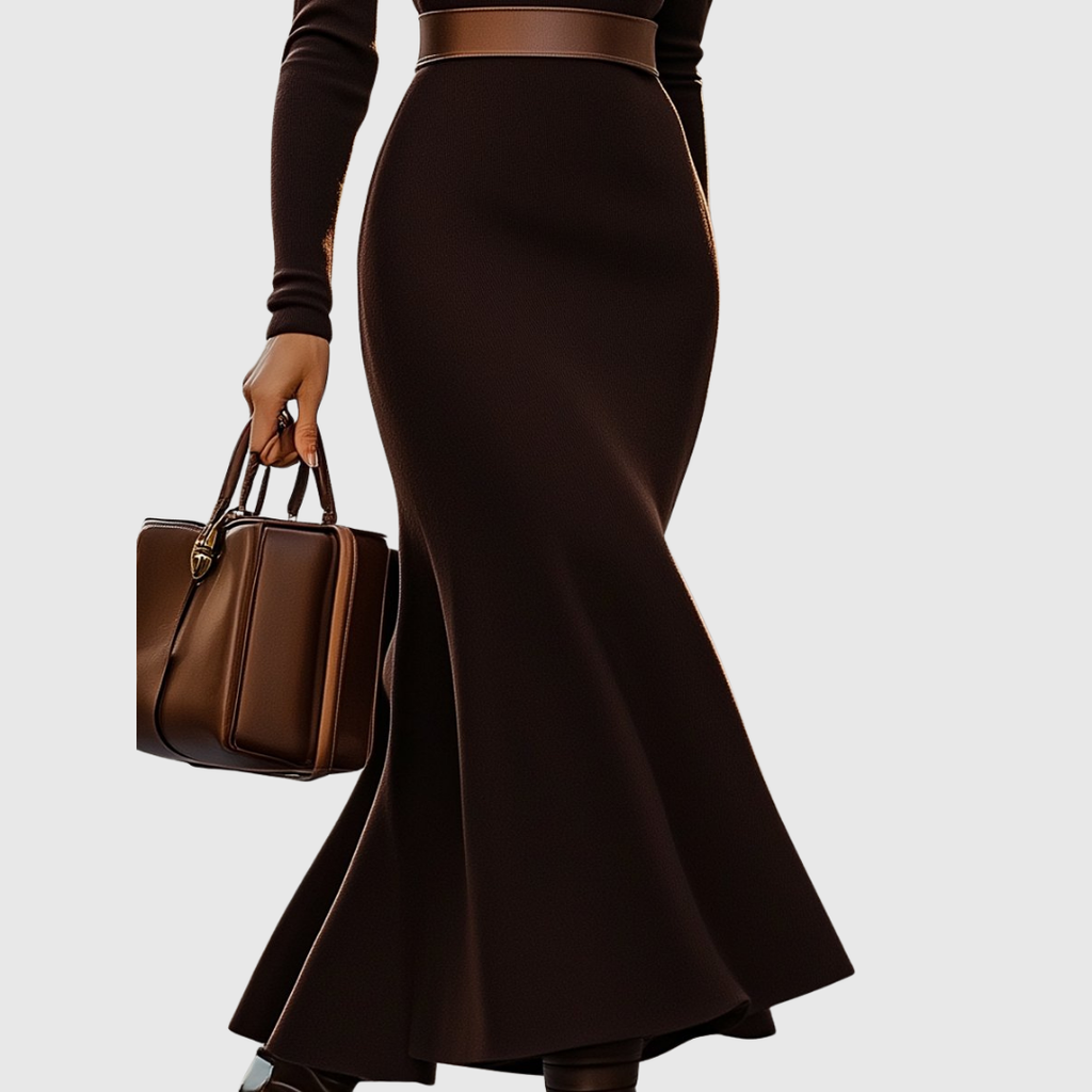 LOTTIE | Espresso Turtleneck Dress