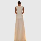 ROWINA | Sleeveless Dress With Flowing Pleats