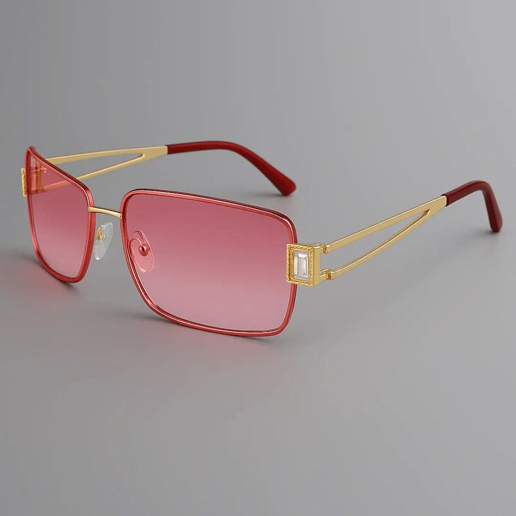 ROYAL GEM | Gem-Set Square Sunglasses | UV400 Luxury