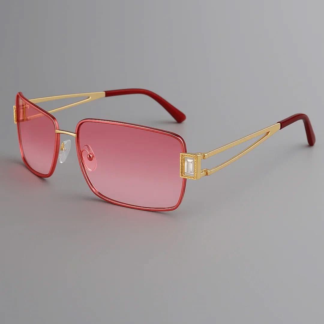 ROYAL GEM | Gem-Set Square Sunglasses | UV400 Luxury