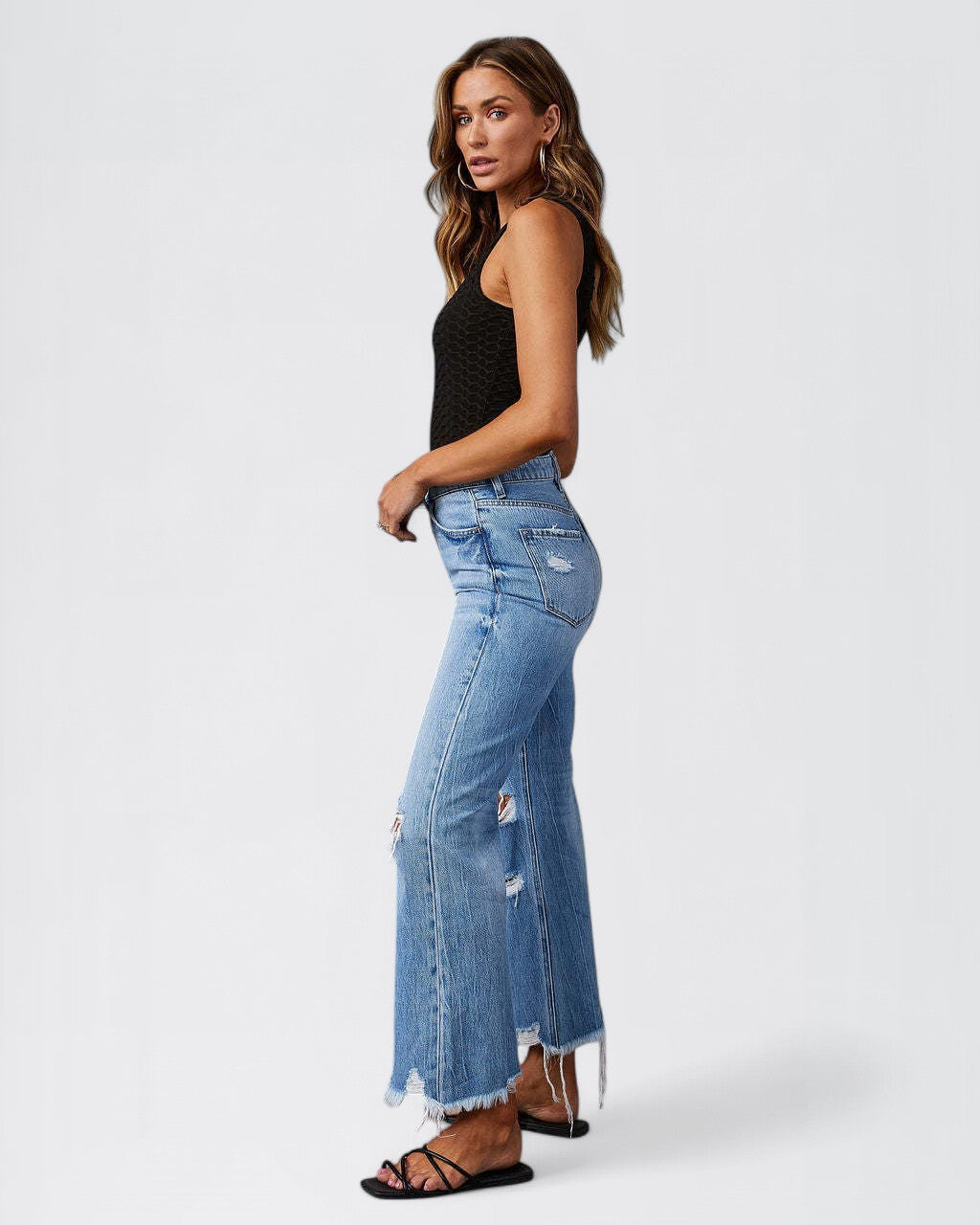 WAVERLY | High-Waist Water-Wash Wide-Leg Jeans for Women