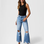 WAVERLY | High-Waist Water-Wash Wide-Leg Jeans for Women