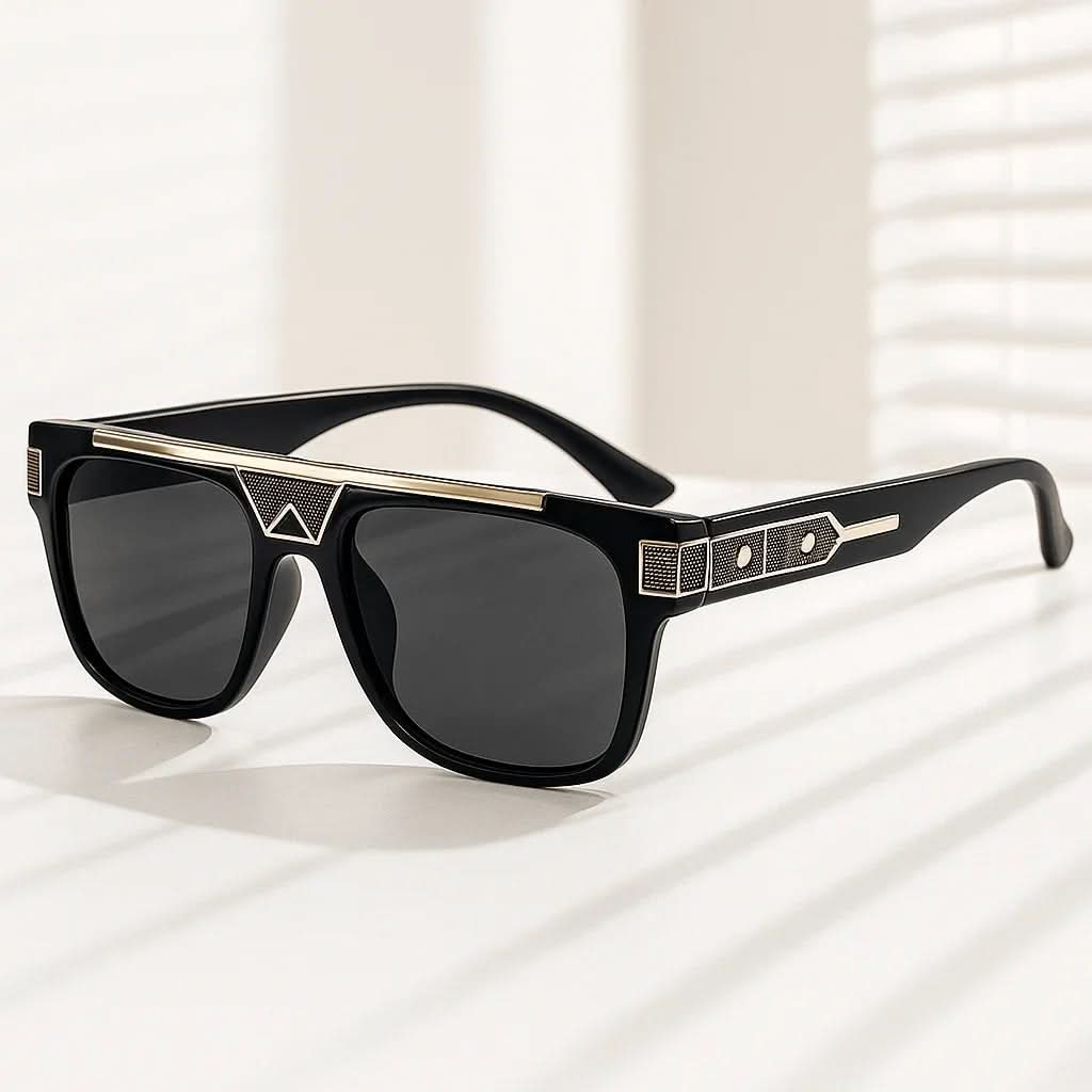 MONACO GOLD | Gold Temple Acetate Sunglasses | UV400