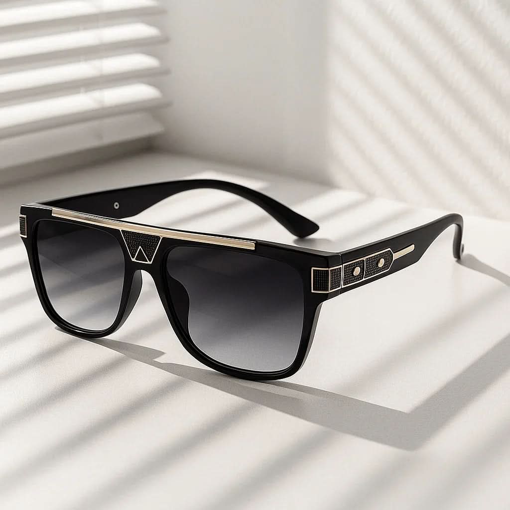 MONACO GOLD | Gold Temple Acetate Sunglasses | UV400