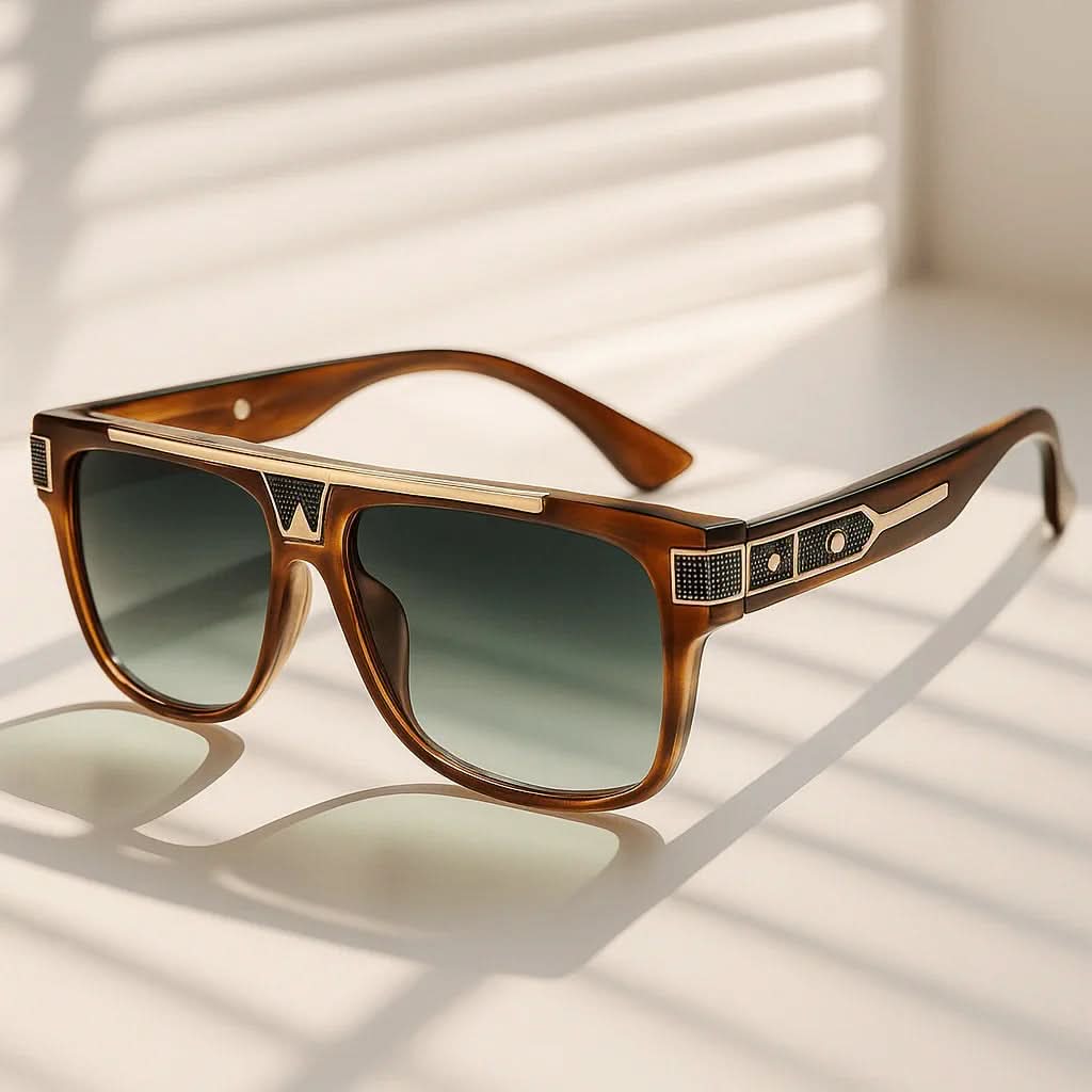 MONACO GOLD | Gold Temple Acetate Sunglasses | UV400