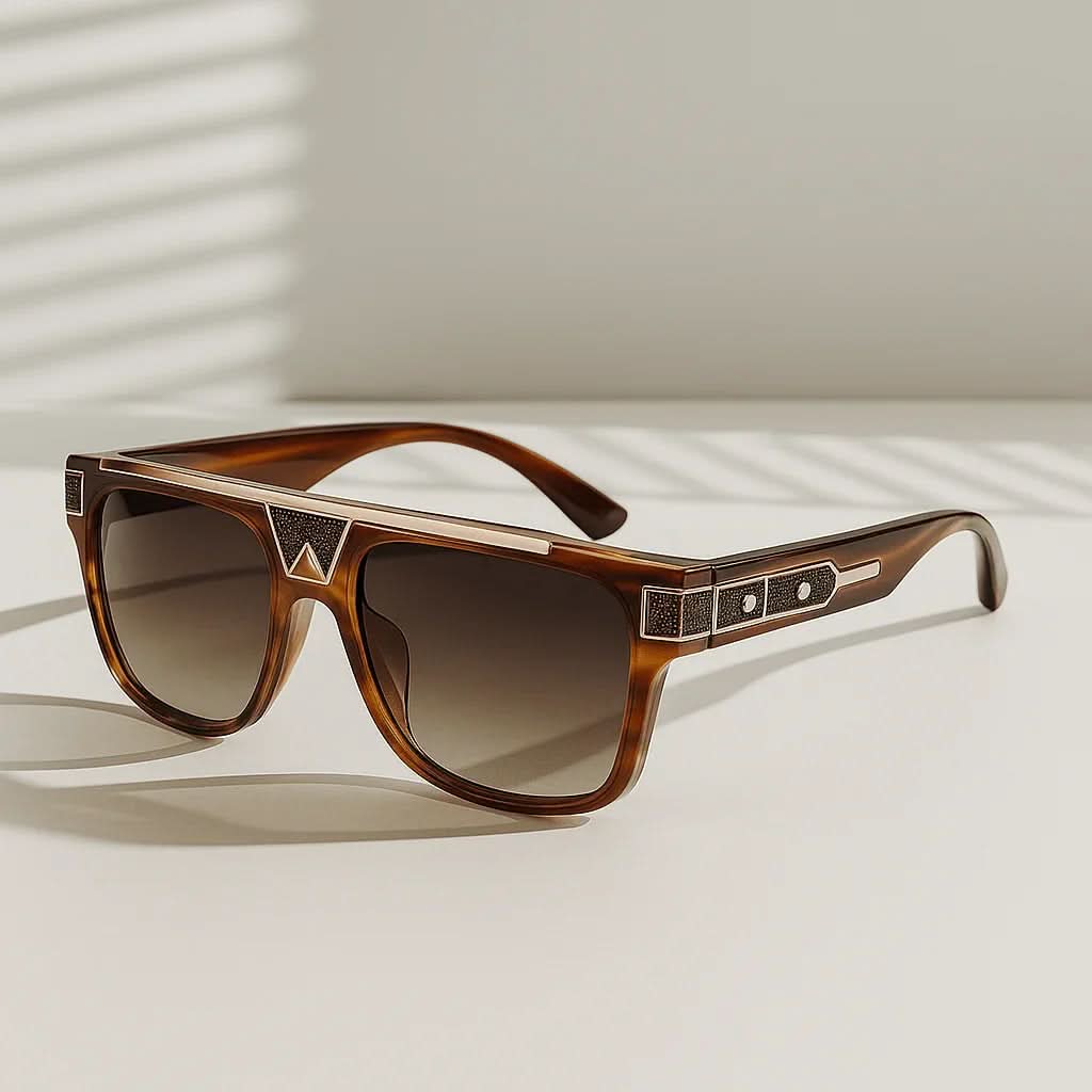 MONACO GOLD | Gold Temple Acetate Sunglasses | UV400