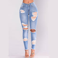 DAXEN | Distressed Slim-Fit Denim Jeans for Women