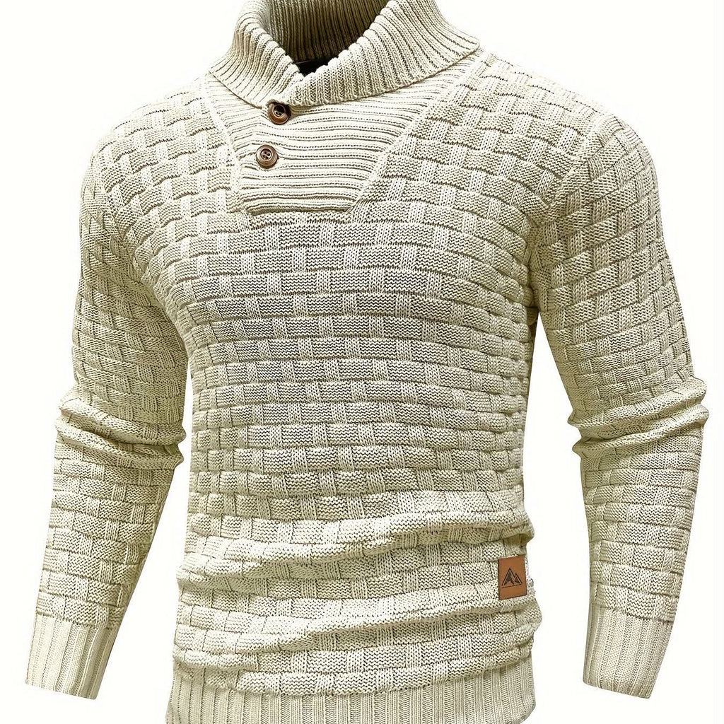 HUNTER | Textured Button-Neck Sweater