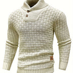 HUNTER | Textured Button-Neck Sweater