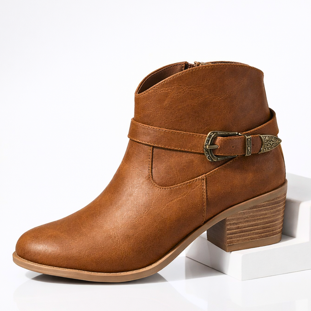 Darcy West Leather Ankle Boots