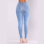DAXEN | Distressed Slim-Fit Denim Jeans for Women
