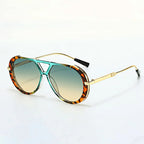 PRIMAL SAVAGE | Tiger Stripe Aviator Sunglasses | UV400 Gold