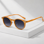 SIENNA DRIFT | Wood-Tone Acetate Sunglasses | UV400 Rounded
