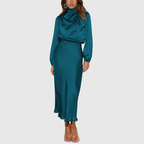 MARISTELLA | Luxury Satin Maxi Dress