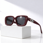 SYDNEY GEM | Rhinestone Oversized Square Sunglasses | UV400