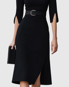 BLYTHEWYN | Classic Black Midi Dress