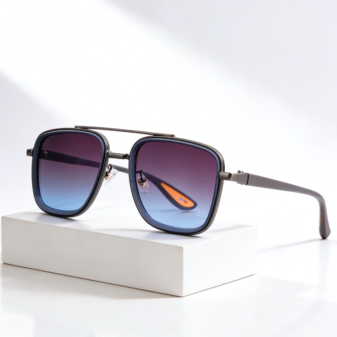RIFT NOIR X | Square Metal-Acetate Sunglasses | UV380