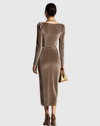 EADOLINE | Elegant Pleated Midi Dress