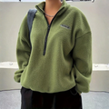AVALANNA | Comfy Fuzzy Half Zip Long Sleeve Sweatshirt