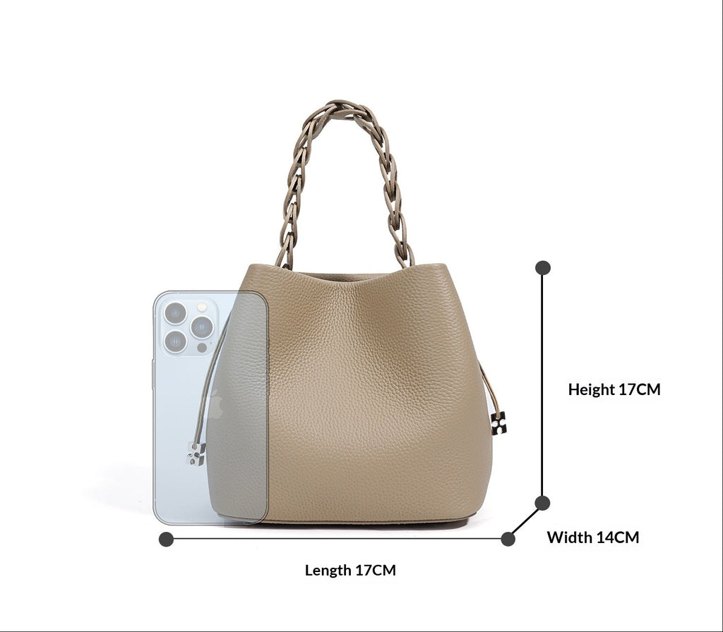 ELARA | Woven Leather Bucket Bag