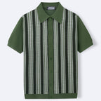 RAFFAELE | Textured Stripe Summer Polo