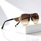 AMALFI SHIELD | Oversized Shield Aviator Sunglasses | UV400