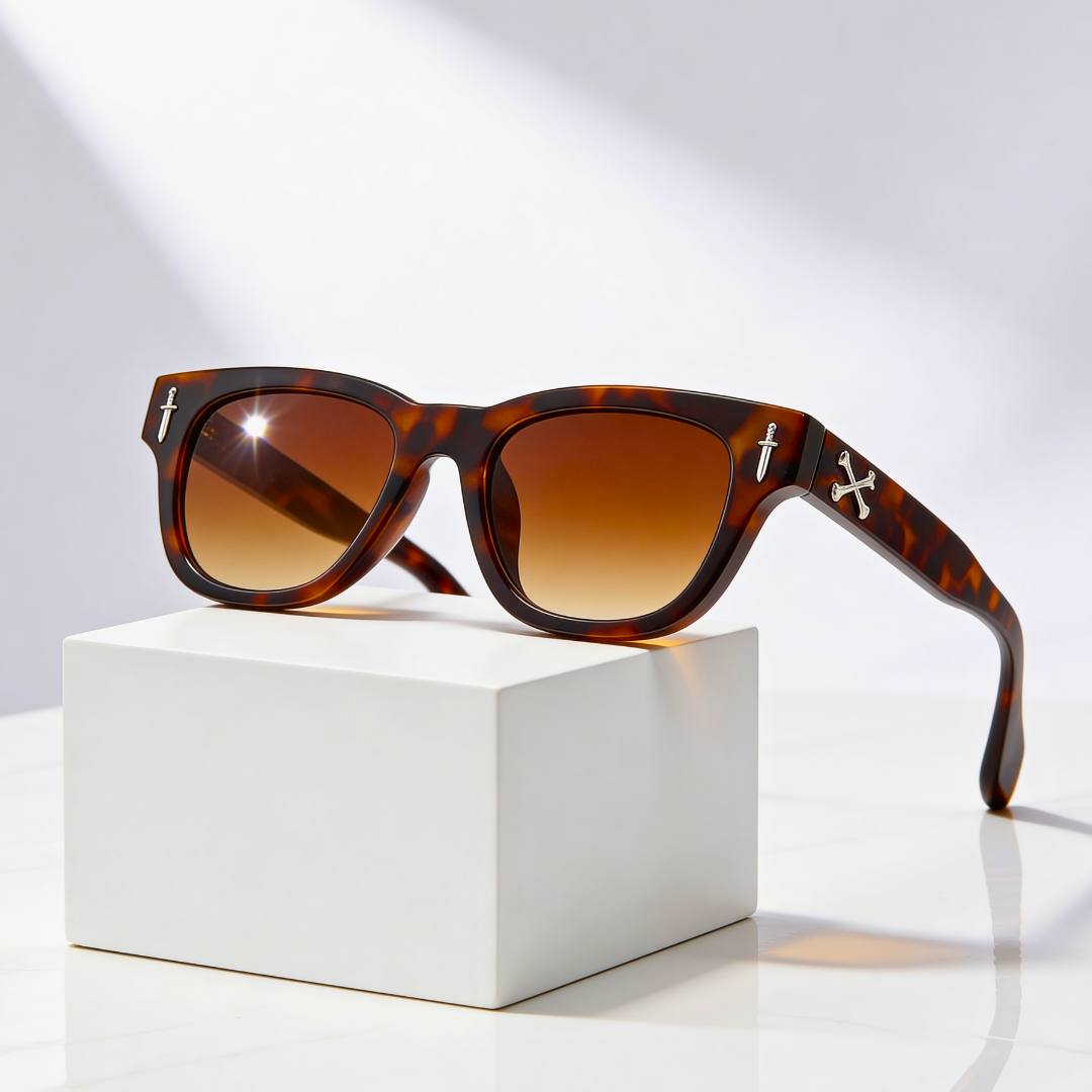 LEXON ICON | Engraved Cross Acetate Sunglasses | UV400