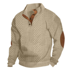 CALVIN | Refined Button-Neck Textured Sweater