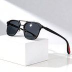 RIFT HEX V2 | Hexagonal Metal-Acetate Sunglasses | UV400