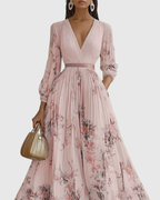 ROWELLA | Elegant Pleated Maxi Dress