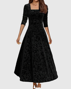 VESPERA | Graceful Floral Midi Dress